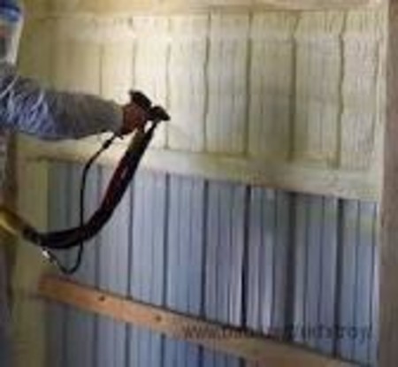 Напыление пенопориулетаном.